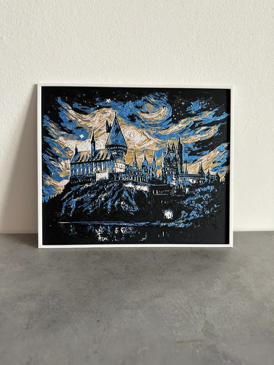 HOGWARTS VAN GOGH STYLE. HARRY POTTER HUEFORGE by Giamma933 HueForge model: HOGWARTS VAN GOGH STYLE. HARRY POTTER HUEFORGE by Giamma933