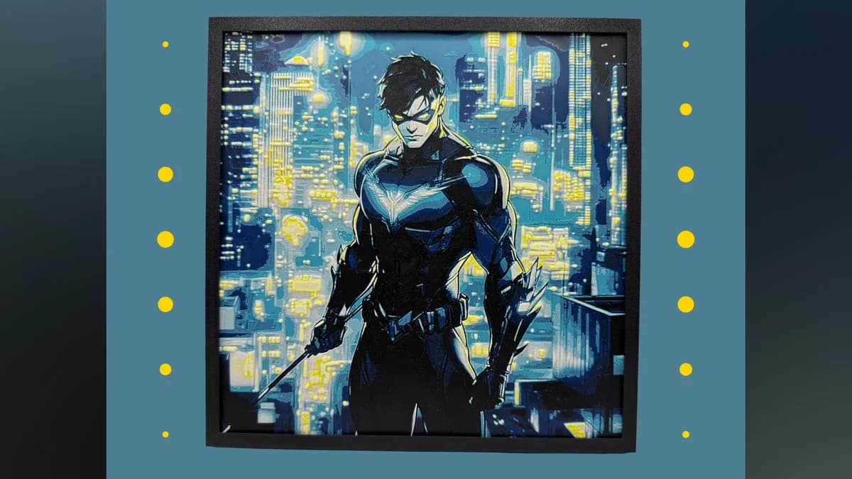 Nightwing - DC Comics Hueforge by Canadian Gamer HueForge model: Nightwing - DC Comics Hueforge by Canadian Gamer