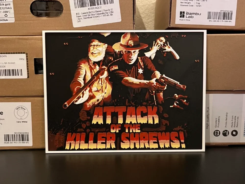 Attack of the Killer Shrews Hueforge by Estiv HueForge model: Attack of the Killer Shrews Hueforge by Estiv