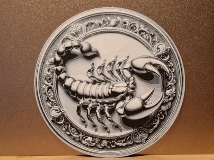 Scorpio - Zodiac sign - Hueforge - 2 colours Scorpio - Zodiac sign - Hueforge - 2 colours