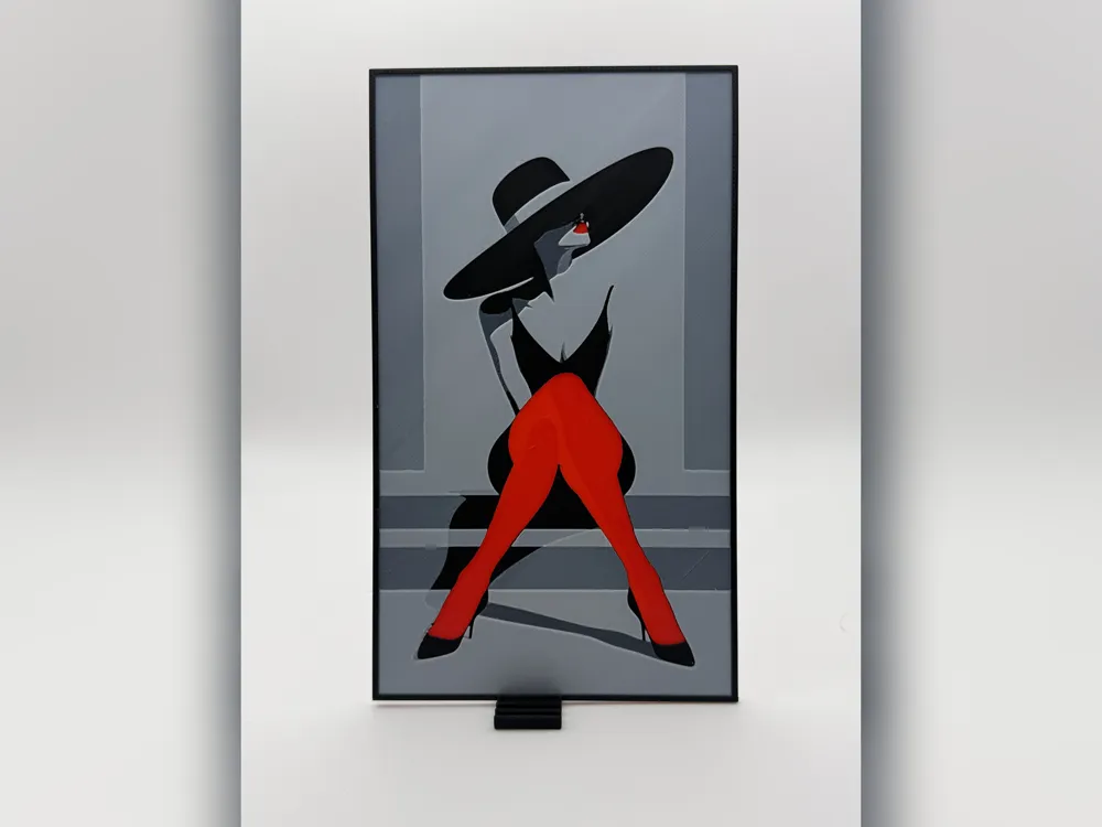 Woman in Red Stockings Art Deco Print Woman in Red Stockings Art Deco Print