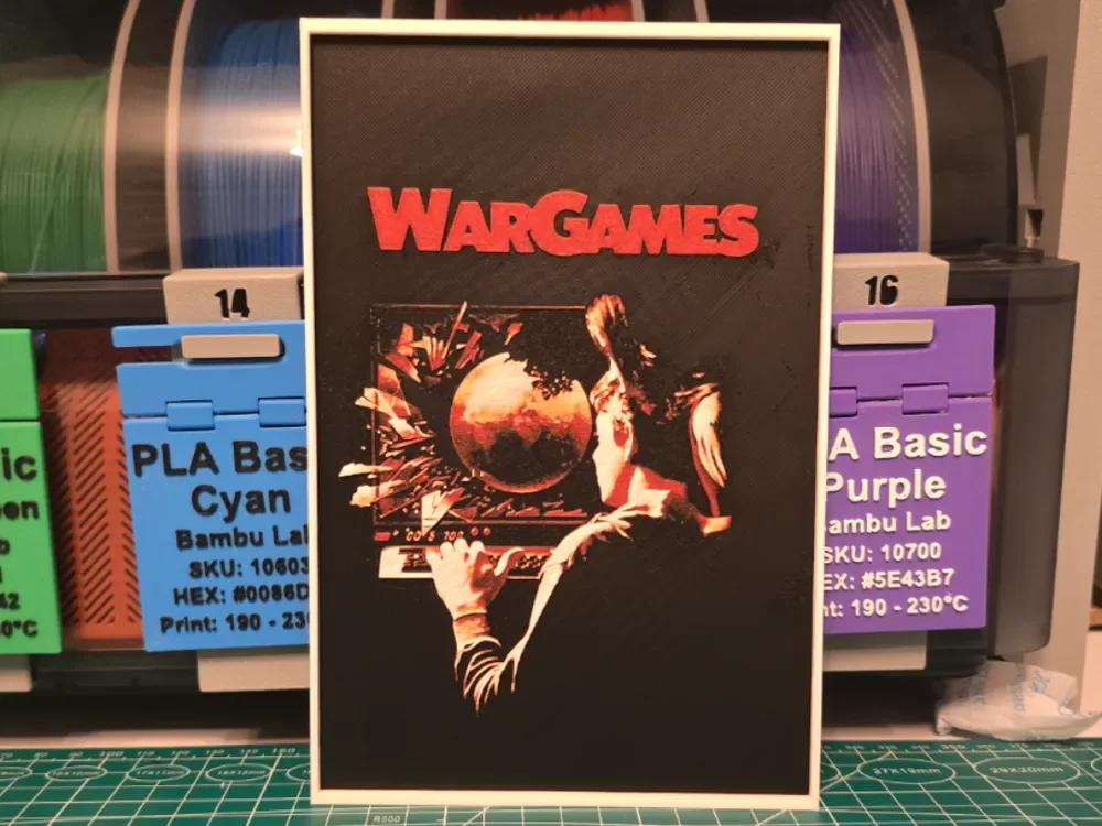 WarGames Movie Poster - Hueforge Art by Lumpy3D HueForge model: WarGames Movie Poster - Hueforge Art by Lumpy3D