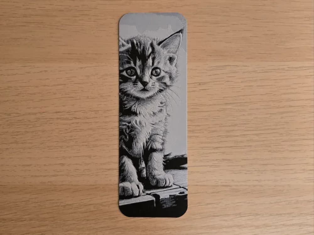 Kitten 3 Bookmark by Atrus Design HueForge model: Kitten 3 Bookmark by Atrus Design