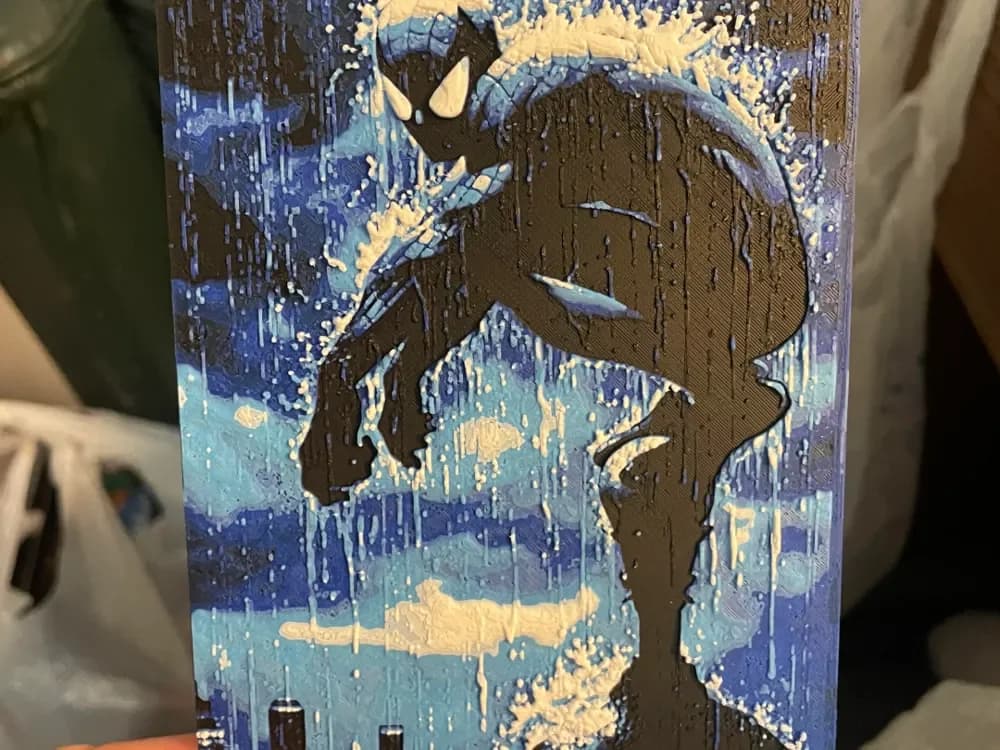 Spiderman in the Rain by Advancedtechworldwide HueForge model: Spiderman in the Rain by Advancedtechworldwide