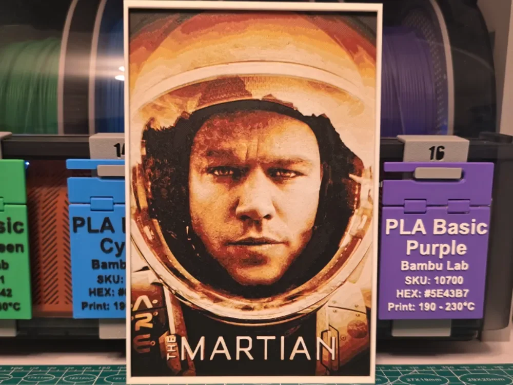 HueForge model: The Martian Movie Poster - Hueforge Art by Lumpy3D