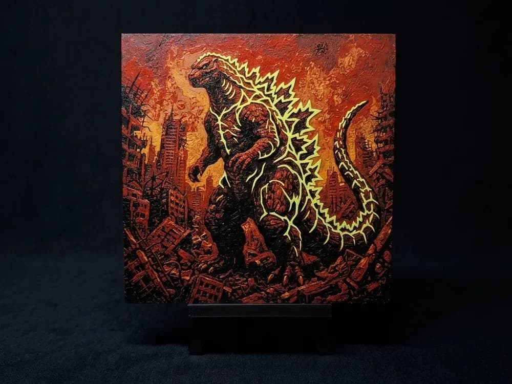 Nuclear Godzilla - Hueforge Wall Art Nuclear Godzilla - Hueforge Wall Art
