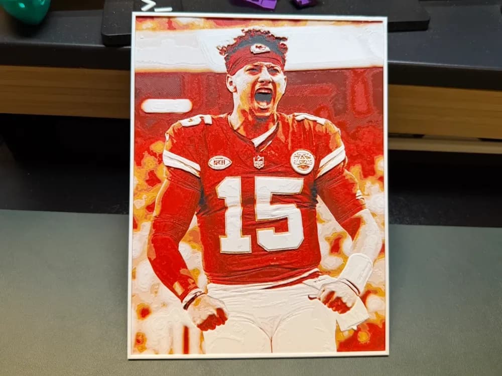 Patrick Mahomes - Chiefs HueForge by liv_3d HueForge model: Patrick Mahomes - Chiefs HueForge by liv_3d