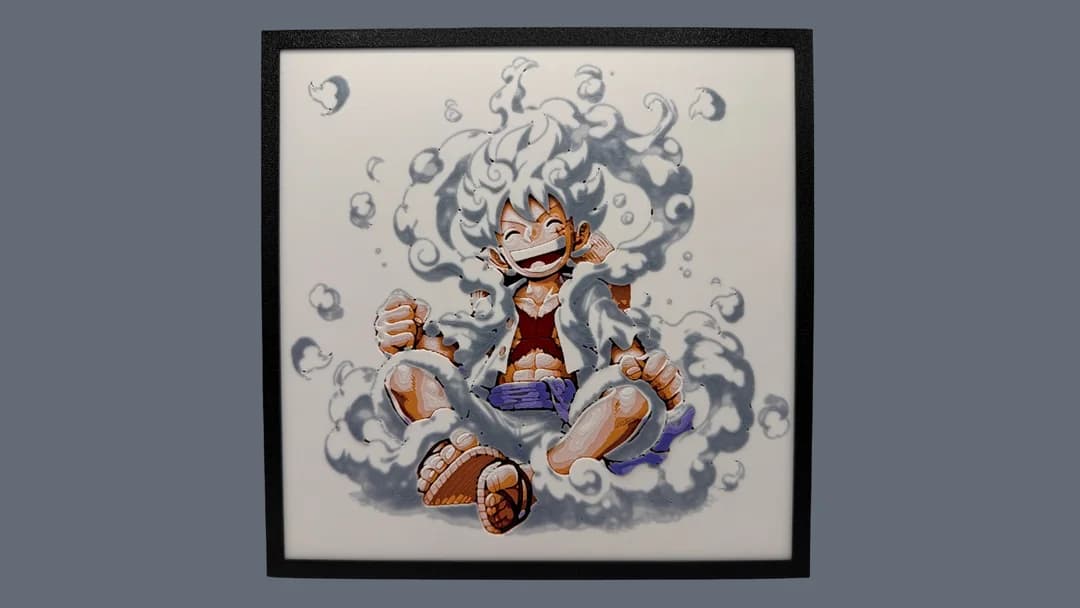 Monkey D Luffy - Gear 5 Form - One Piece Hueforge by Canadian Gamer HueForge model: Monkey D Luffy - Gear 5 Form - One Piece Hueforge by Canadian Gamer