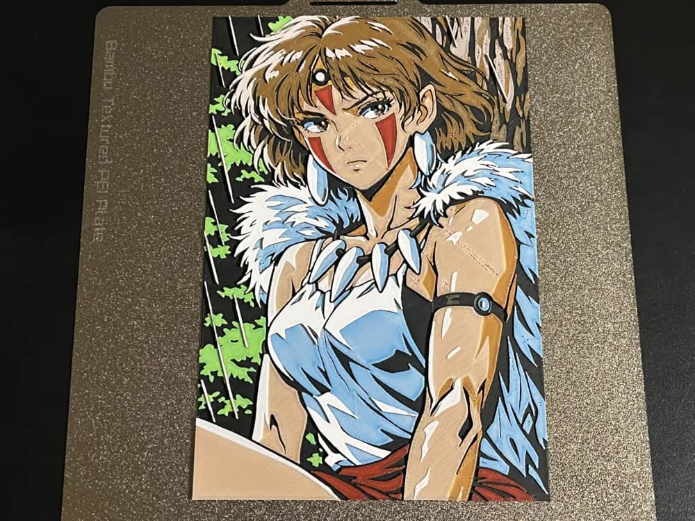 San Princess Mononoke Hueforge by FantasyZ HueForge model: San Princess Mononoke Hueforge by FantasyZ