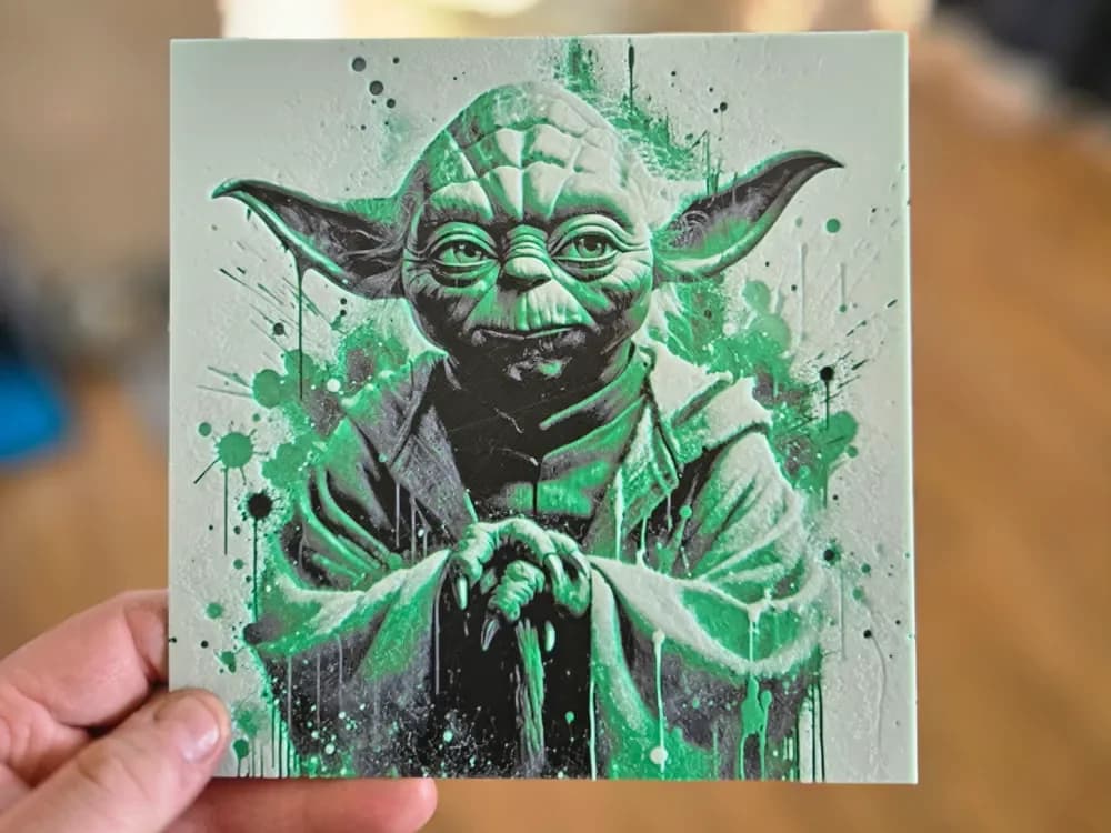 Graffiti Yoda Hueforge by 3Ree Printing HueForge model: Graffiti Yoda Hueforge by 3Ree Printing