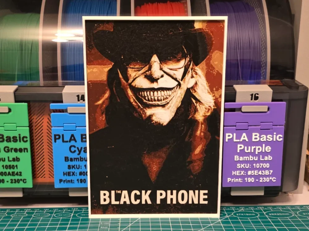 The Black Phone Movie Poster - Hueforge Art by Lumpy3D HueForge model: The Black Phone Movie Poster - Hueforge Art by Lumpy3D