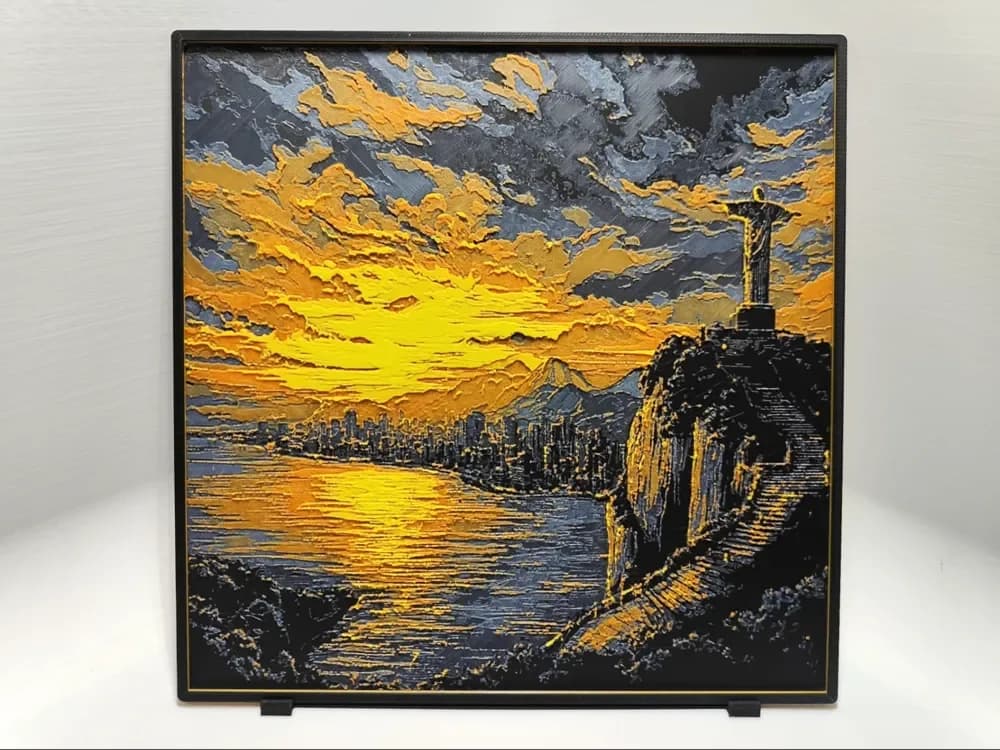 Rio de Janeiro Sunset - Hueforge by BeaN HueForge model: Rio de Janeiro Sunset - Hueforge by BeaN