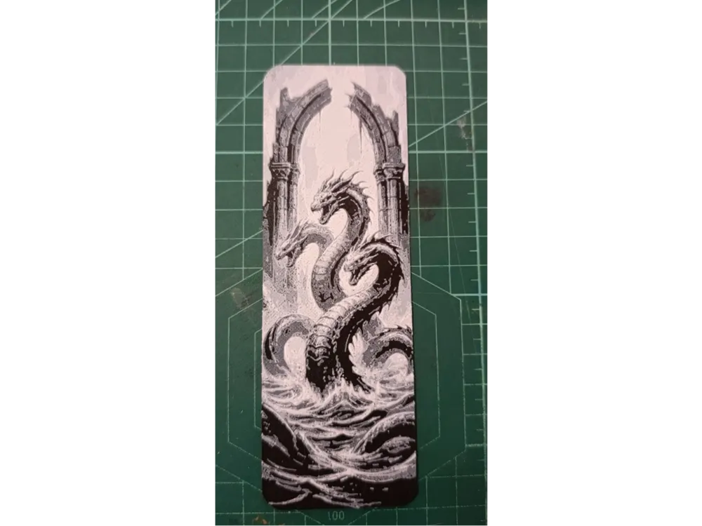 Bookmark Hydra by FYTY112 HueForge model: Bookmark Hydra by FYTY112