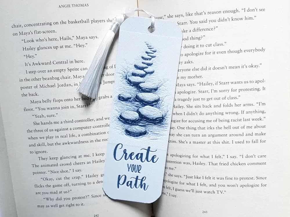 Bookmark, Create your Path, Inspirational Quote by Dame Jo HueForge model: Bookmark, Create your Path, Inspirational Quote by Dame Jo