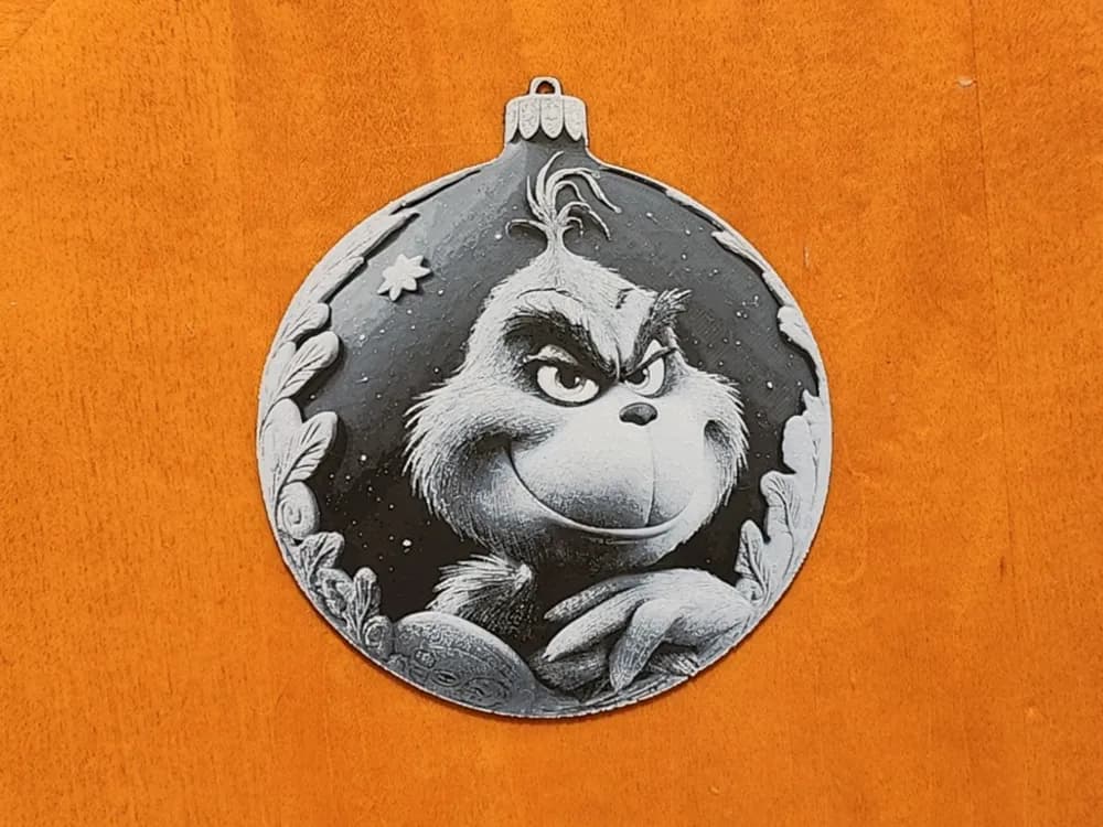 The Grinch Christmas Tree Decoration / Ornament by Sarge HueForge model: The Grinch Christmas Tree Decoration / Ornament by Sarge