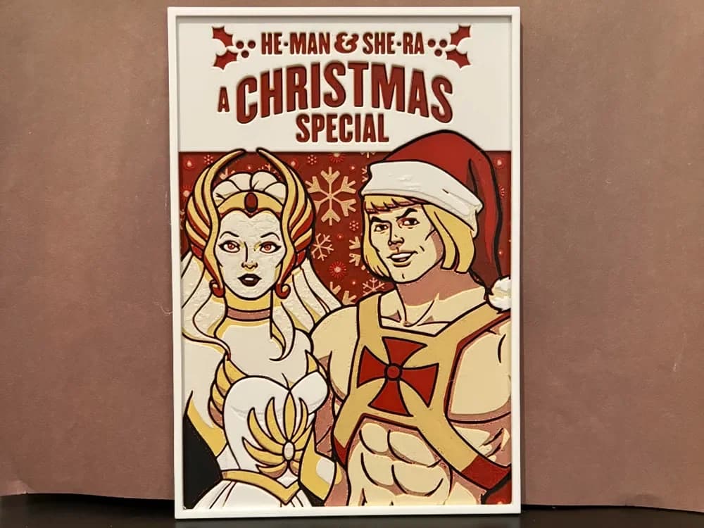 He-Man and She-Ra Christman Special Hueforge by Estiv HueForge model: He-Man and She-Ra Christman Special Hueforge by Estiv