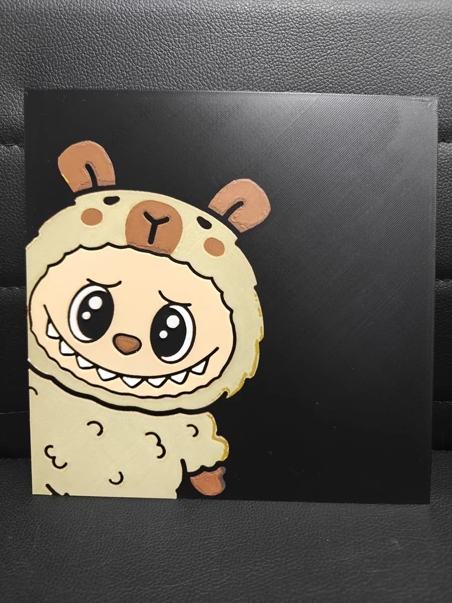 Labubu Capybara (ColorFlex System) by TheHueforgeLady HueForge model: Labubu Capybara (ColorFlex System) by TheHueforgeLady