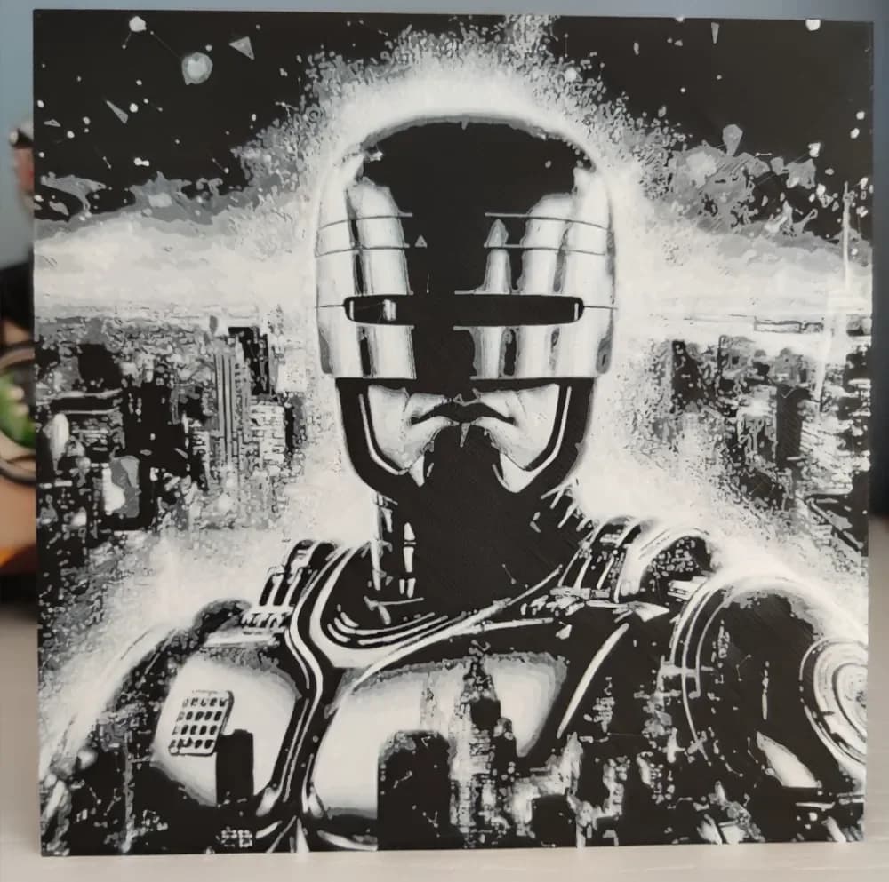 Robocop Face Hueforge by Litolunar HueForge model: Robocop Face Hueforge by Litolunar