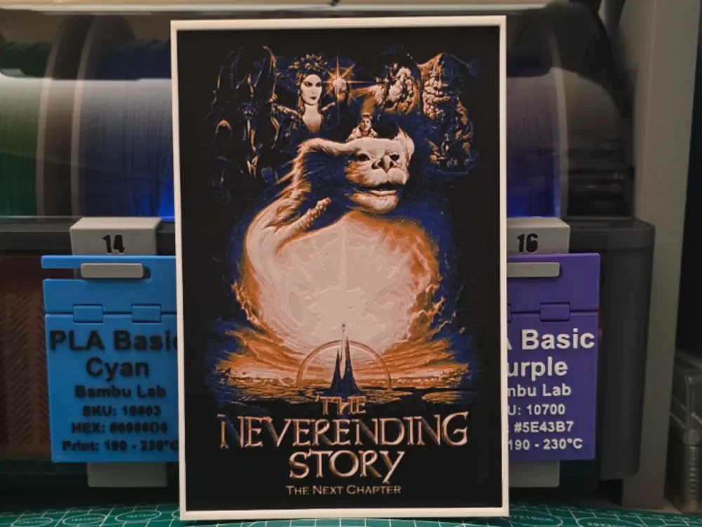 The NeverEnding Story II Movie Poster - Hueforge by Lumpy3D HueForge model: The NeverEnding Story II Movie Poster - Hueforge by Lumpy3D