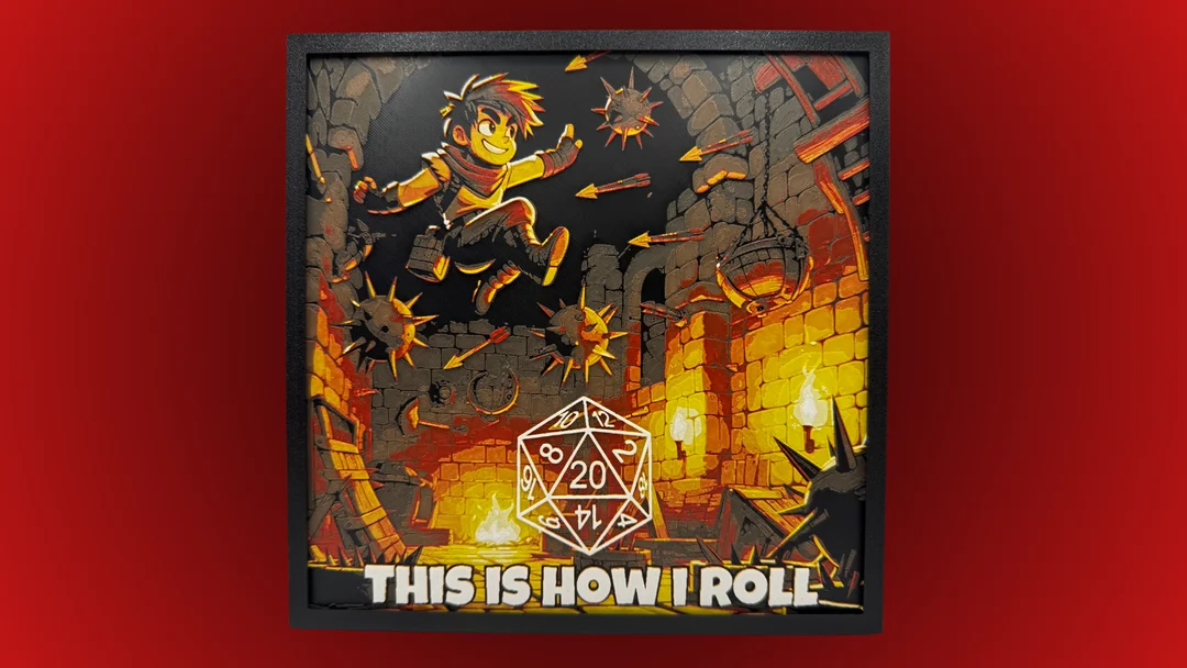 This is how I roll - Dungeons and Dragons Hueforge by Canadian Gamer HueForge model: This is how I roll - Dungeons and Dragons Hueforge by Canadian Gamer