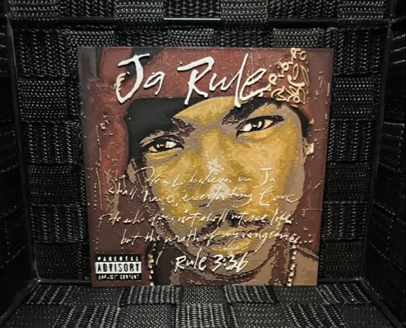 Hueforge Music Poster - Ja Rule Rule 3:36 - by JoDau HueForge model: Hueforge Music Poster - Ja Rule Rule 3:36 - by JoDau
