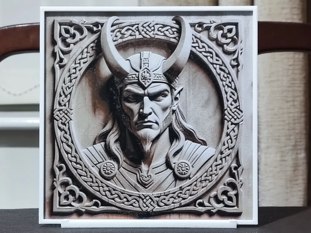 Carved Loki - HueForge 4 Color by BoDad HueForge model: Carved Loki - HueForge 4 Color by BoDad