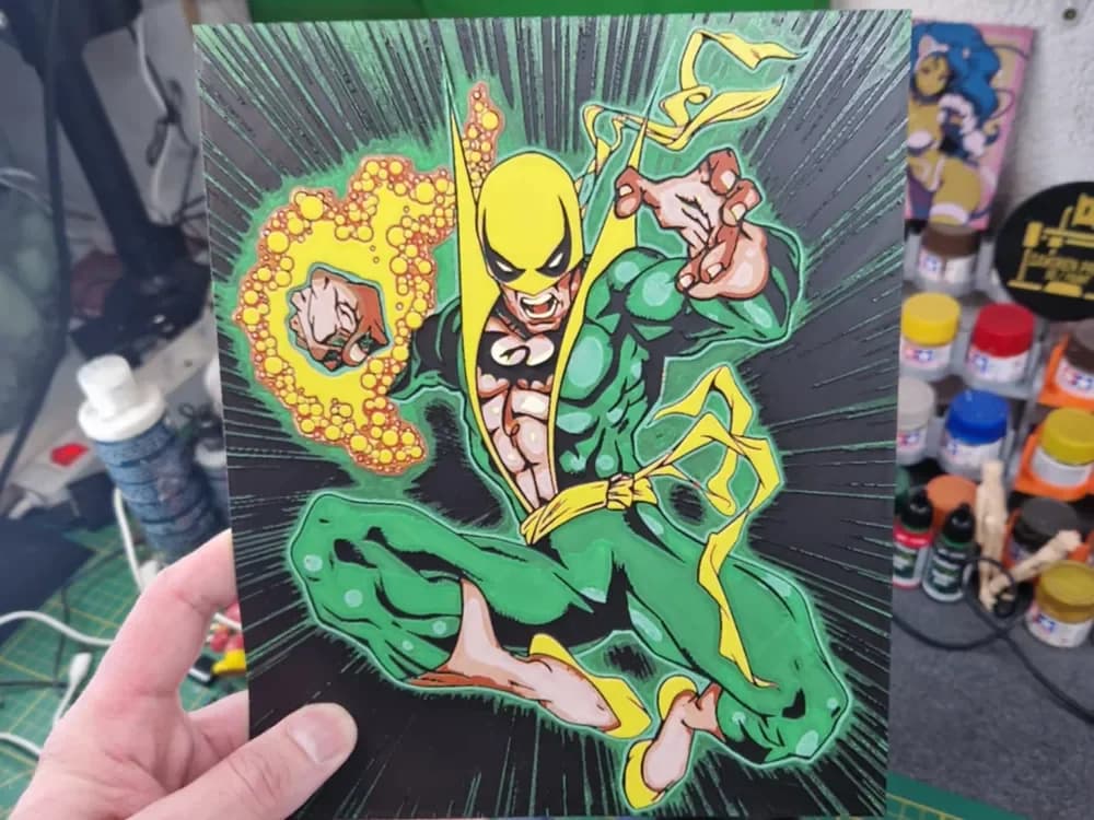 Iron Fist Hueforge by Dakiren HueForge model: Iron Fist Hueforge by Dakiren