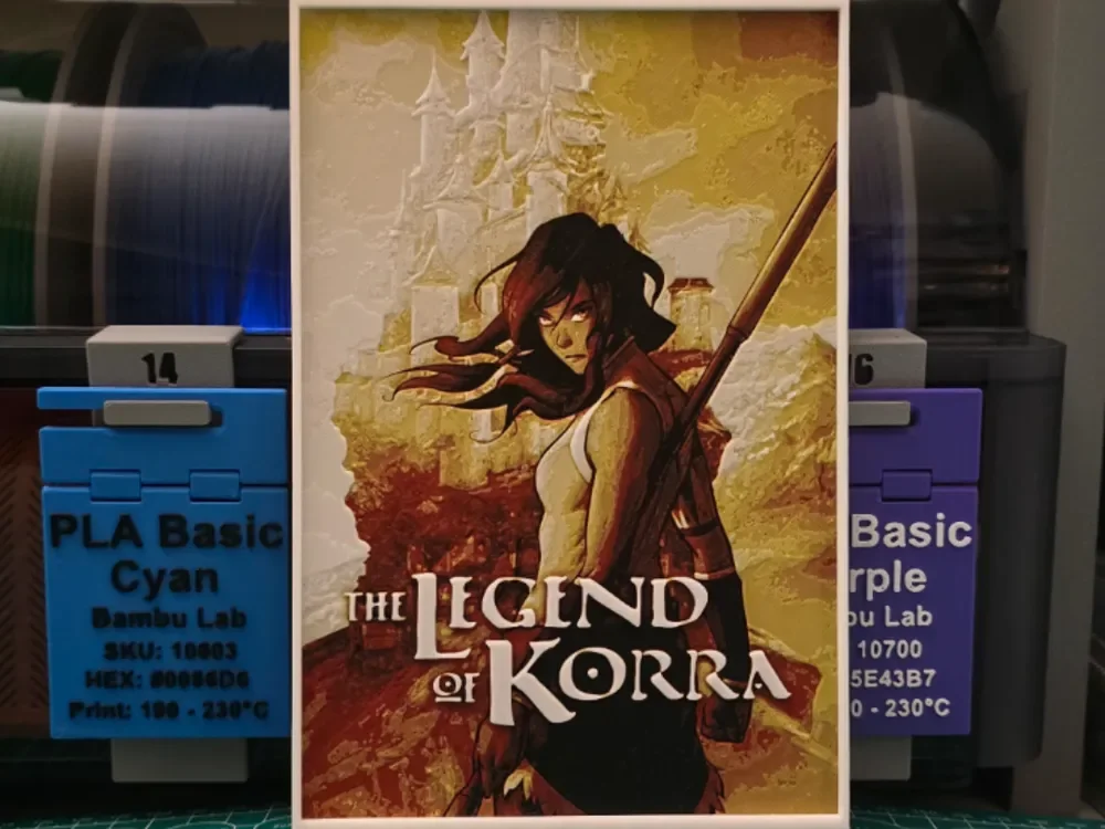 The Legend of Korra Poster - Hueforge Art by Lumpy3D HueForge model: The Legend of Korra Poster - Hueforge Art by Lumpy3D
