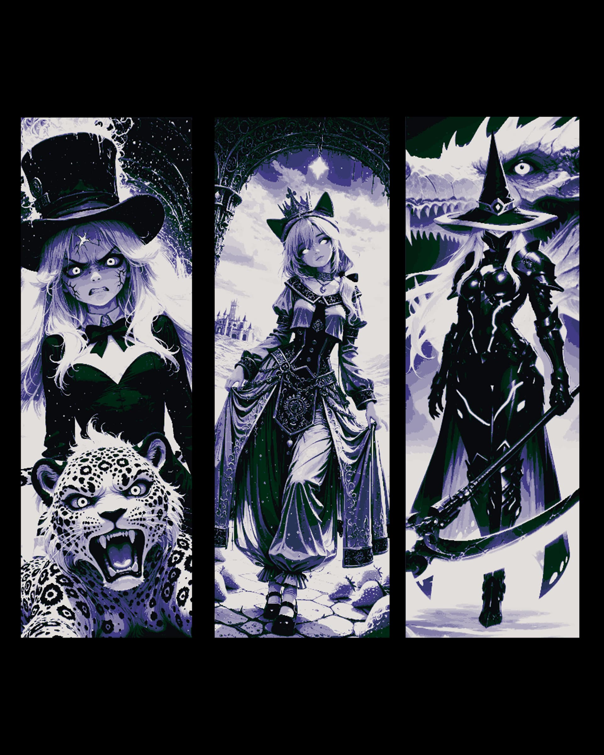 Anime Goddess in differing forms - Set of bookmarks Anime Goddess in differing forms - Set of bookmarks