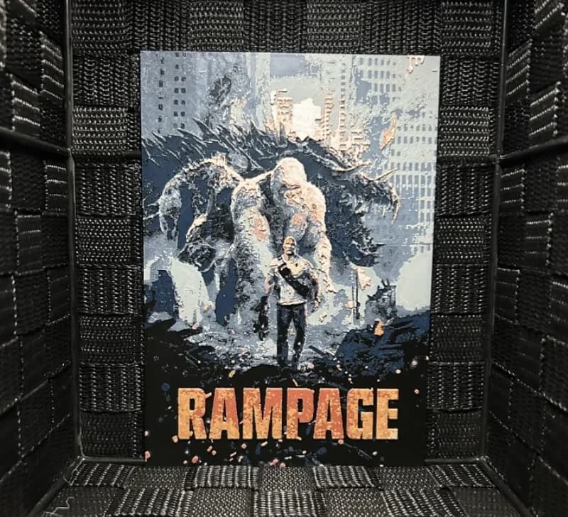 Hueforge Movie Poster - Rampage - by JoDau HueForge model: Hueforge Movie Poster - Rampage - by JoDau