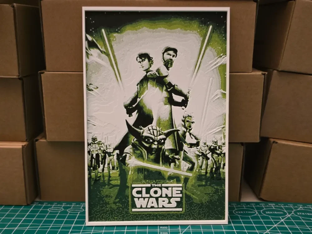 Star Wars The Clone Wars - Hueforge Art by Lumpy3D HueForge model: Star Wars The Clone Wars - Hueforge Art by Lumpy3D