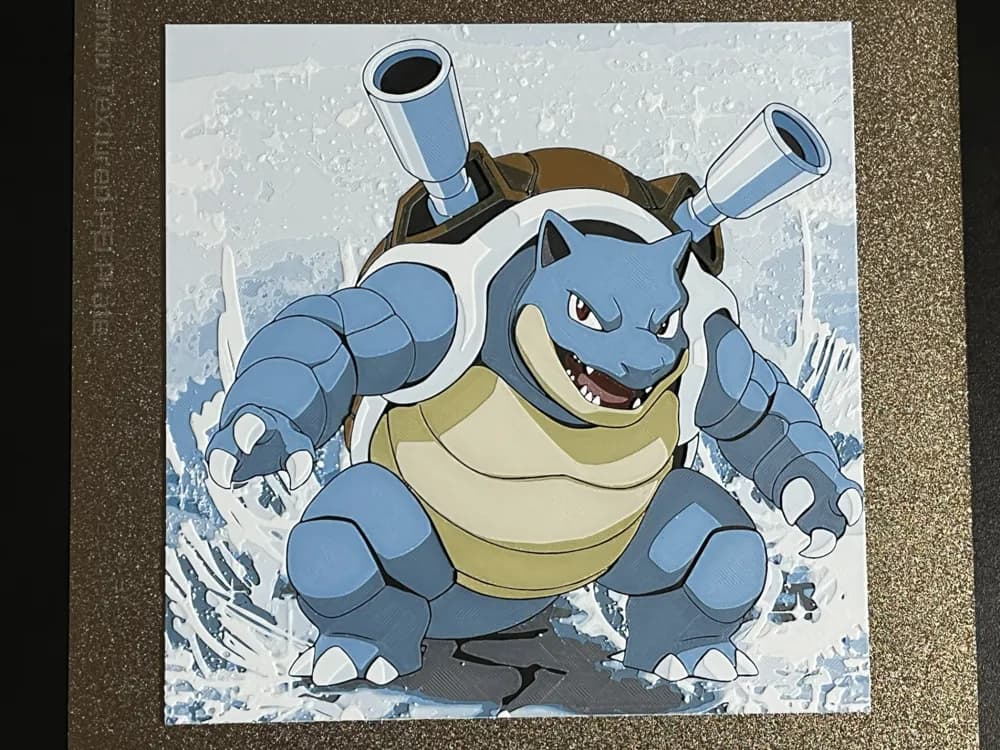 Blastoise 02 Pokemon Hueforge by FantasyZ HueForge model: Blastoise 02 Pokemon Hueforge by FantasyZ