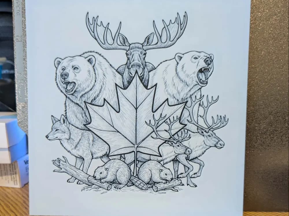 Wildlife canada - hueforge by 3dGlow HueForge model: Wildlife canada - hueforge by 3dGlow