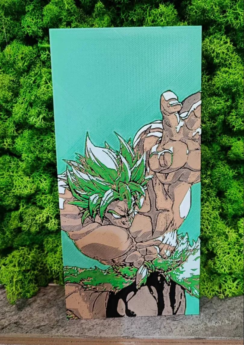 Broly Berserk by Garuda3D HueForge model: Broly Berserk by Garuda3D