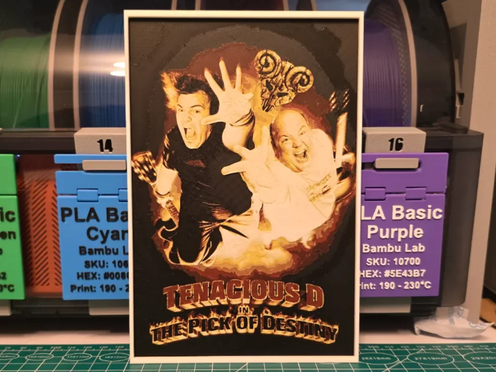 HueForge model: Tenacious D in The Pick of Destiny - Hueforge Art by Lumpy3D