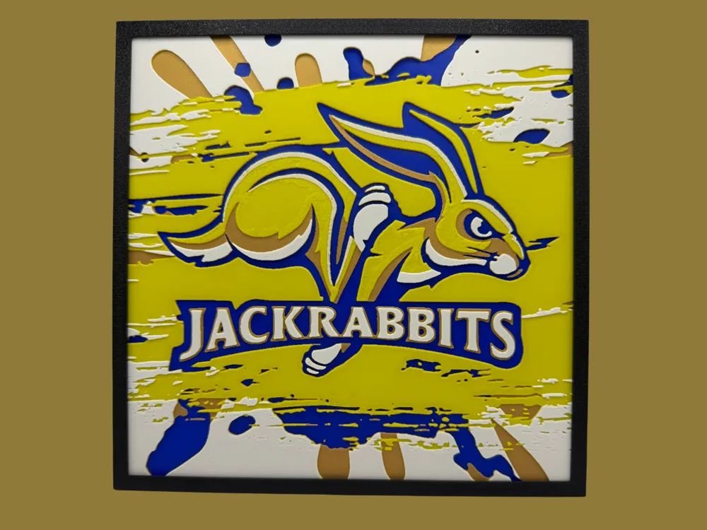 HueForge model: South Dakota State Jackrabbits by Canadian Gamer