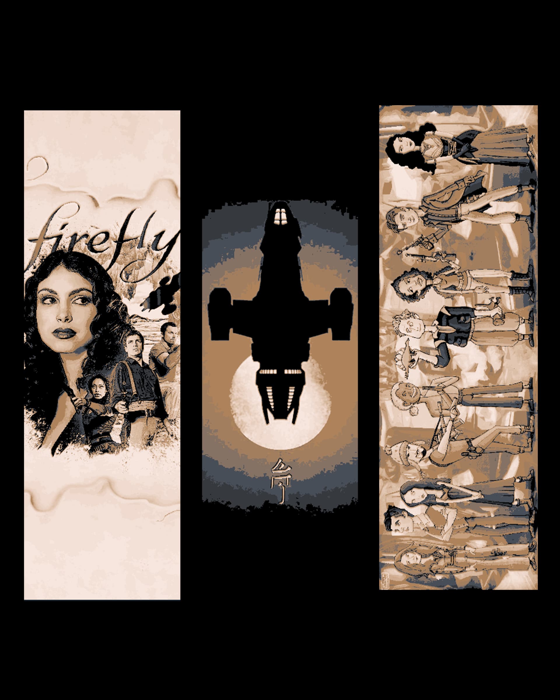 Bookmark Set Highlighting the TV Series Firefly and the Movie Serenity Bookmark Set Highlighting the TV Series Firefly and the Movie Serenity