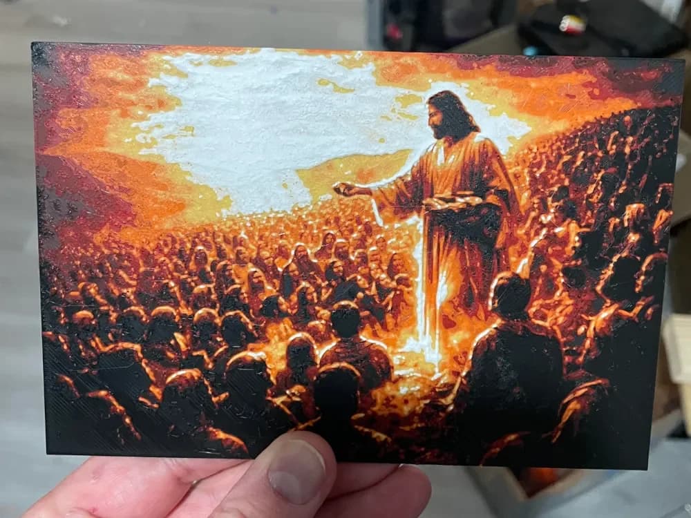 Jesus feed the masses by Advancedtechworldwide HueForge model: Jesus feed the masses by Advancedtechworldwide
