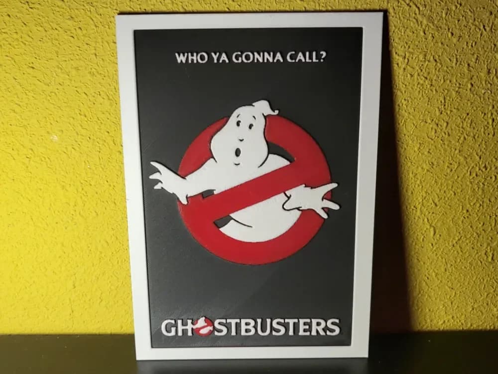 Hueforge—Ghostbusters Movie Poster by Luckyfer HueForge model: Hueforge—Ghostbusters Movie Poster by Luckyfer