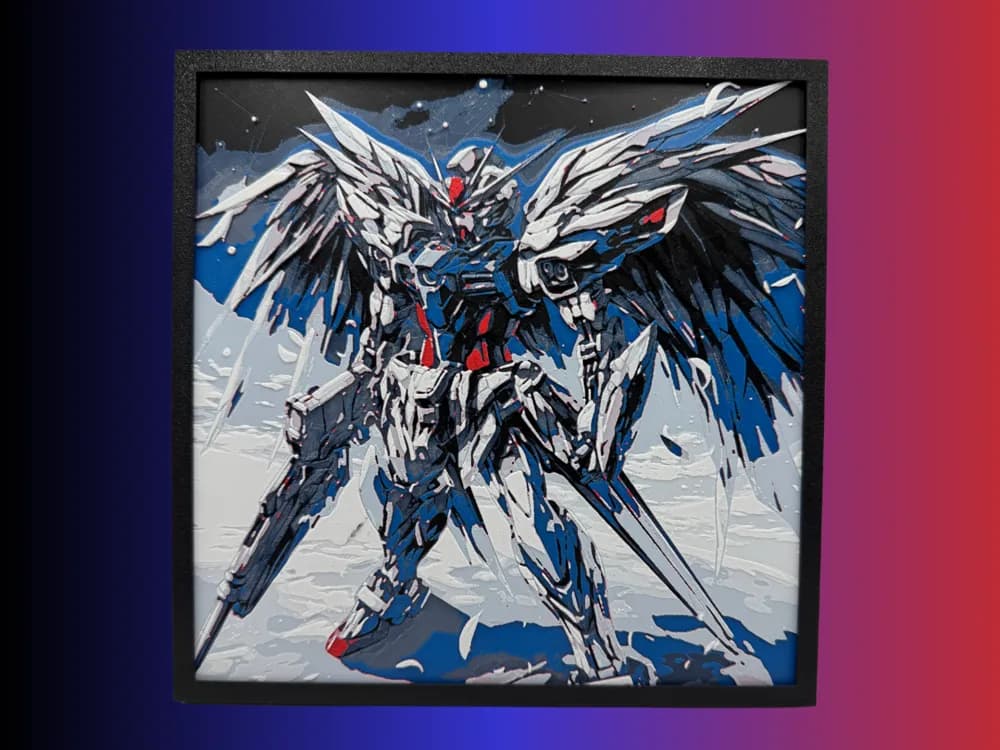 Gundam Wing by Canadian Gamer HueForge model: Gundam Wing by Canadian Gamer