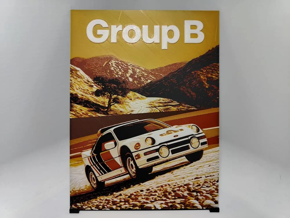 Group B Poster #5 - Hueforge by BeaN HueForge model: Group B Poster #5 - Hueforge by BeaN