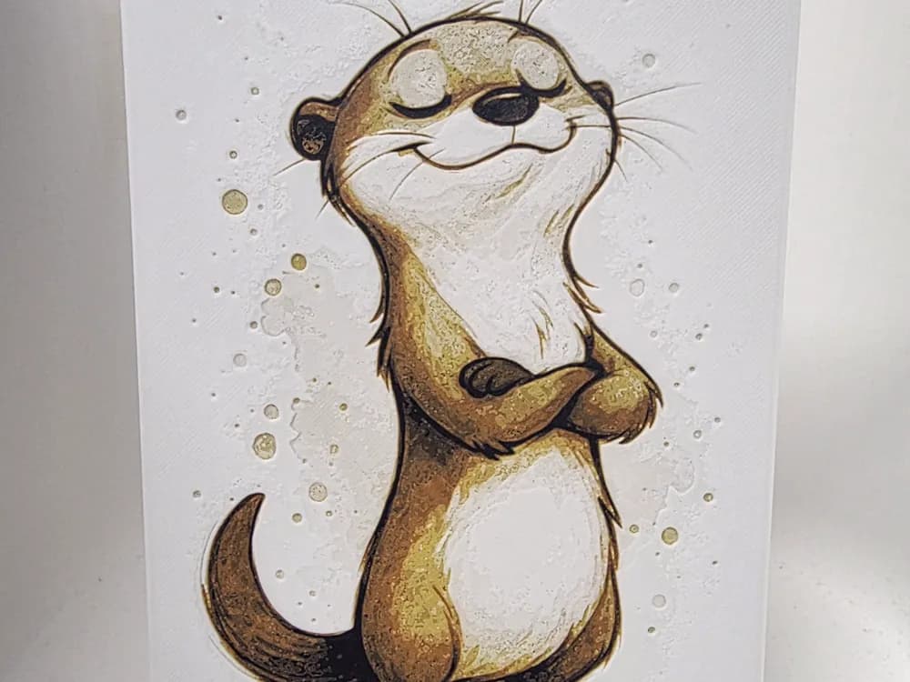 Confident Otter Hueforge by Morganja HueForge model: Confident Otter Hueforge by Morganja