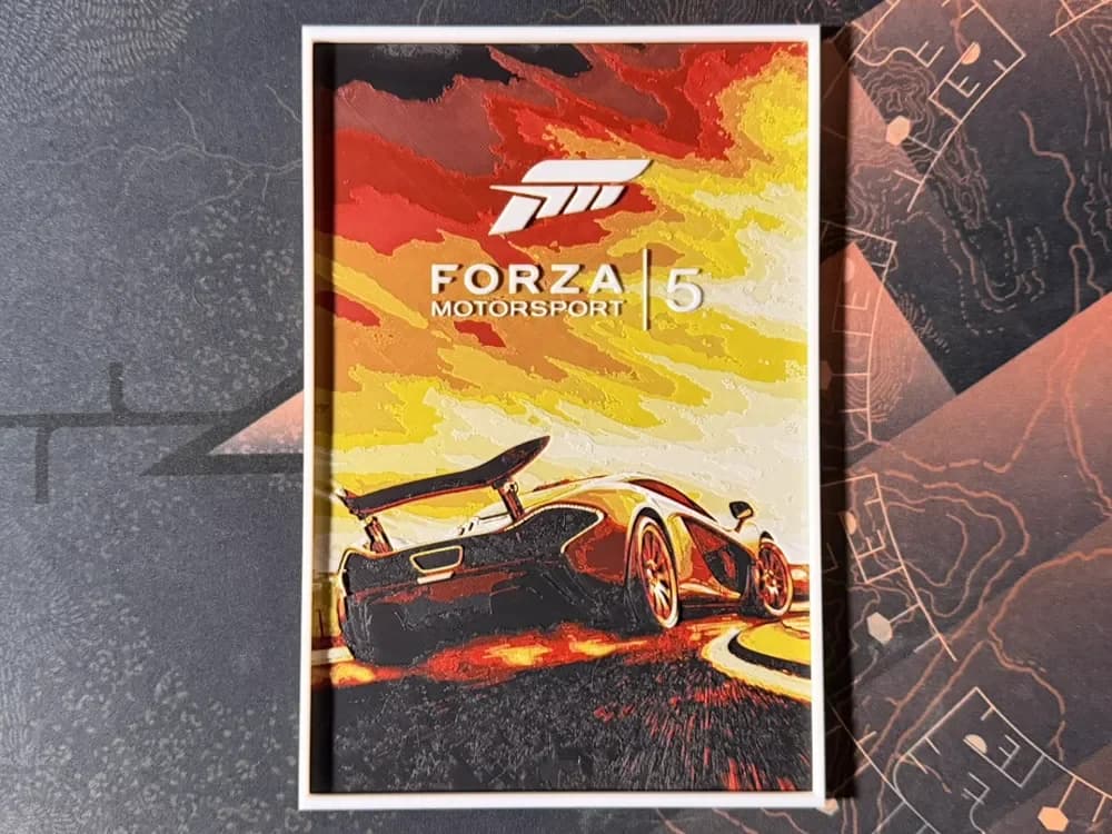 Forza Motorsport 5 - HueForge Game by ZorPrime7 HueForge model: Forza Motorsport 5 - HueForge Game by ZorPrime7