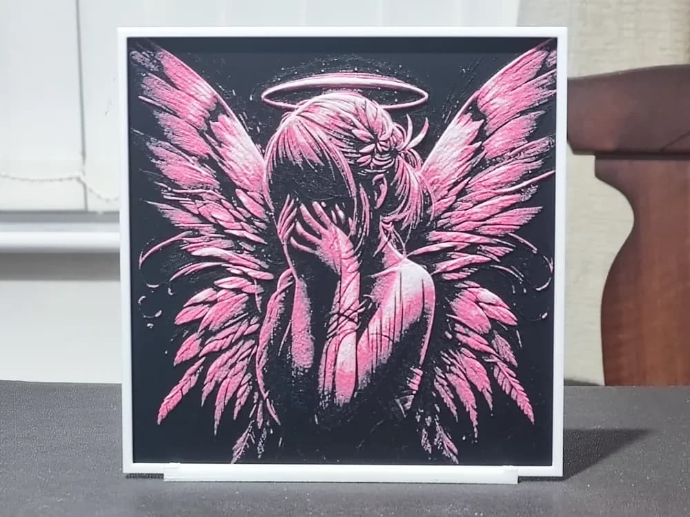 Weeping Angel - HueForge 3 Color by BoDad HueForge model: Weeping Angel - HueForge 3 Color by BoDad