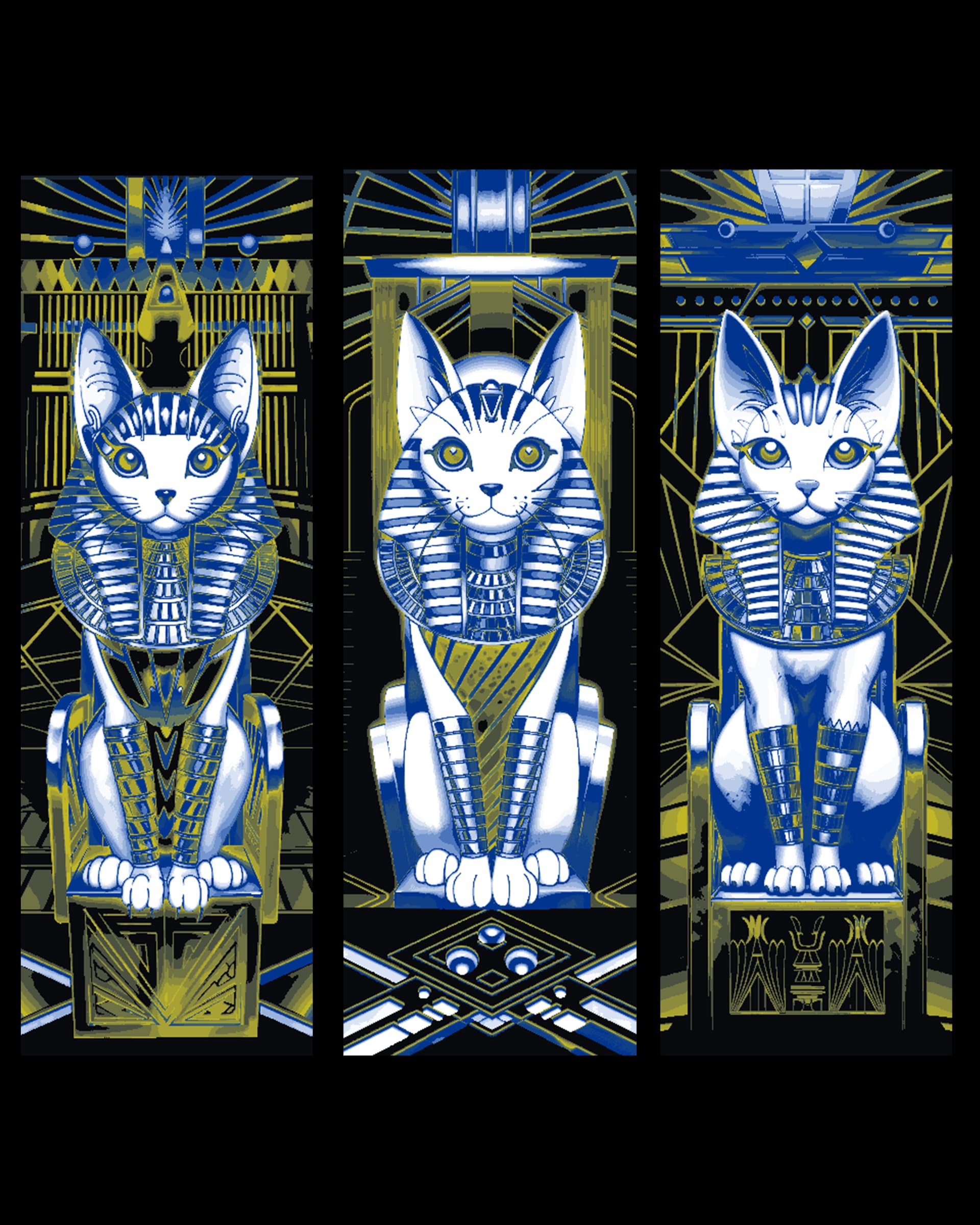 Egyptian Depictions of Cats of the Pharaohs - Set of Bookmarks by BooneCo3d HueForge model: Egyptian Depictions of Cats of the Pharaohs - Set of Bookmarks by BooneCo3d