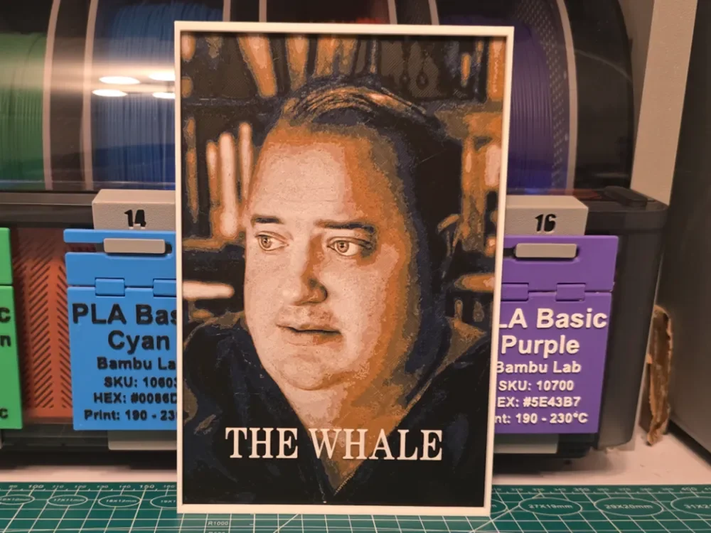 The Whale Movie Poster - Hueforge Art by Lumpy3D HueForge model: The Whale Movie Poster - Hueforge Art by Lumpy3D