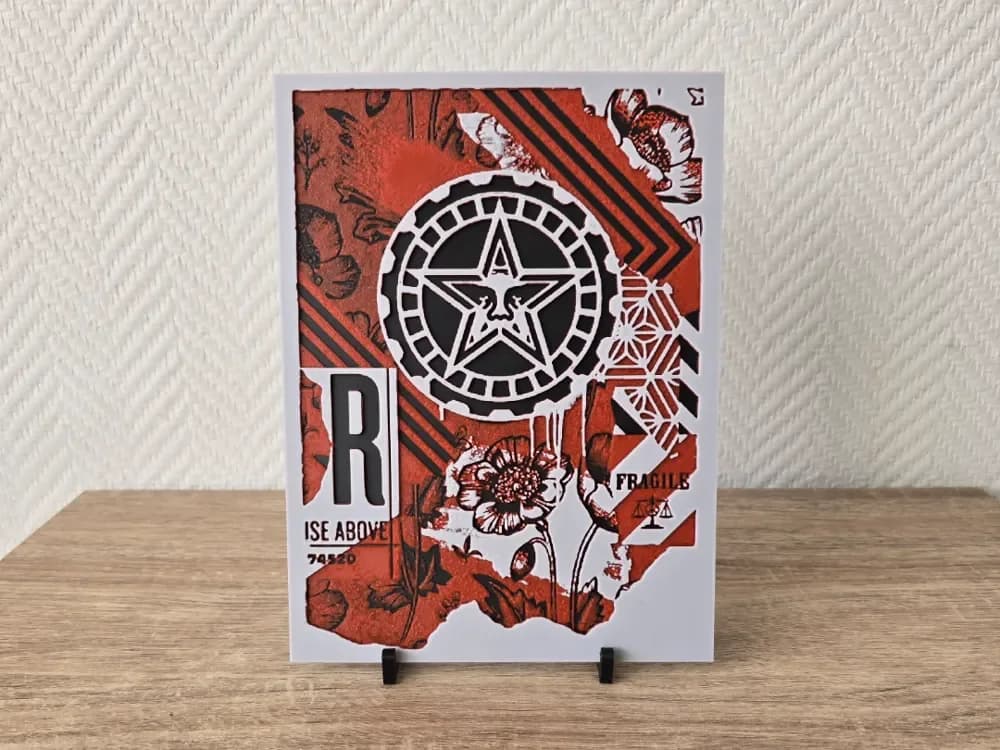 Rise Obey street art Hueforge by Kactus Fpv HueForge model: Rise Obey street art Hueforge by Kactus Fpv