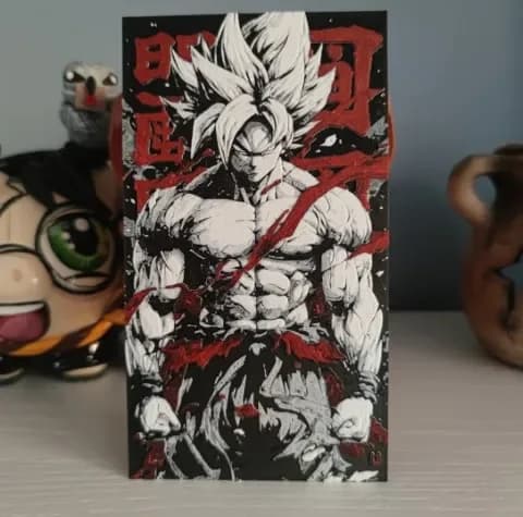 Hueforge Goku by Litolunar HueForge model: Hueforge Goku by Litolunar