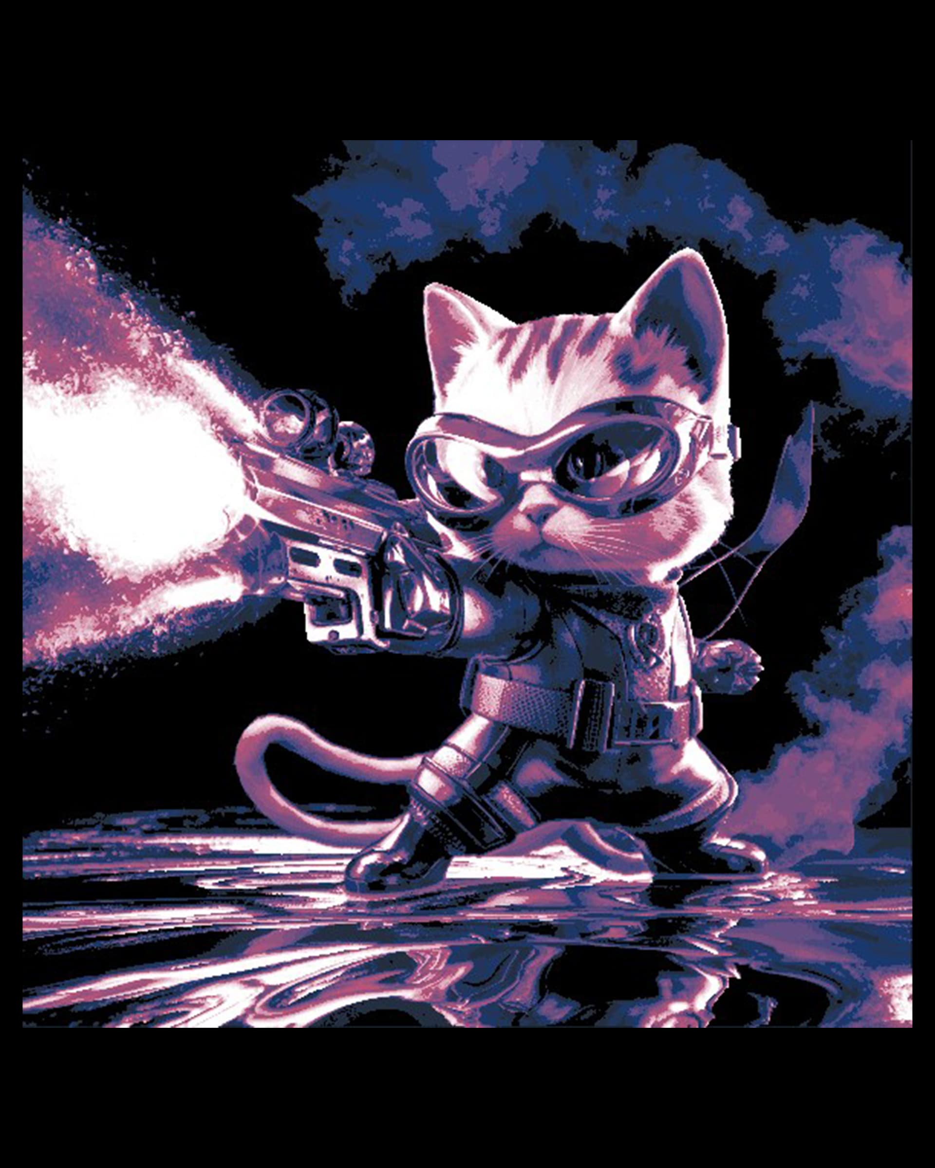 Boom Cat, the Space Age Bounty Hunter Art Piece Boom Cat, the Space Age Bounty Hunter Art Piece