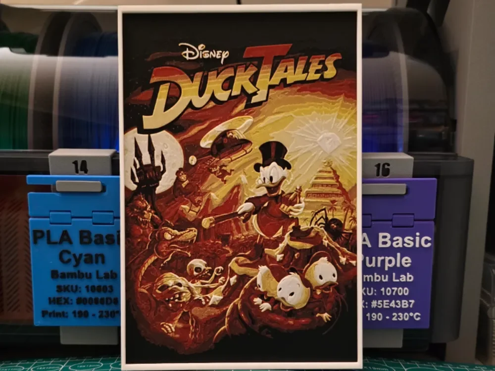 DuckTales Poster - Hueforge Art by Lumpy3D HueForge model: DuckTales Poster - Hueforge Art by Lumpy3D